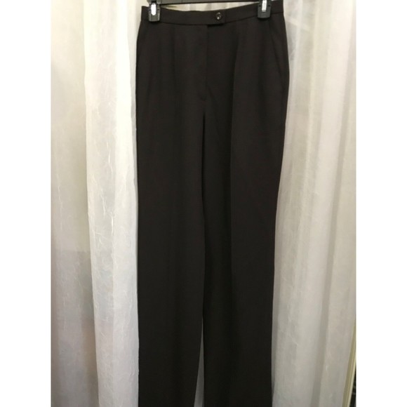 Escada Women's Pants Laurel Chocolate Brown 100% Wool Size Eu 34 US 6 NWT $319 - Picture 1 of 7